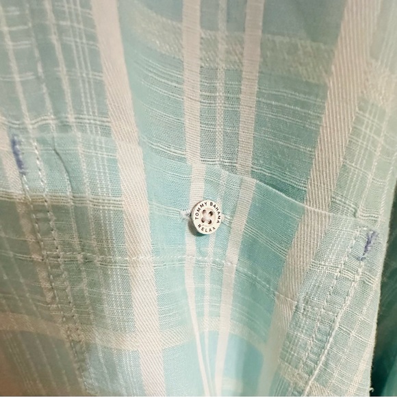 Tommy Bahama Aqua Plaid Men's Shirt XXL - Picture 5 of 7